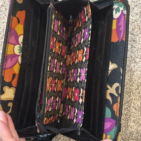 Vera Bradley Floral Wallet and Wristlet Set - Black and Multicolor - Picture 10 of 14